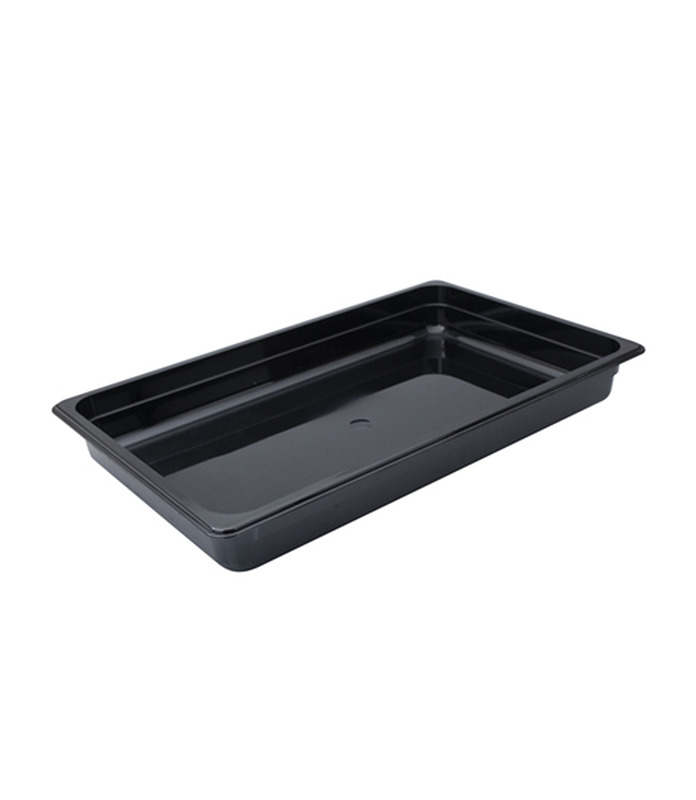 Food Pan Polycarbonate Black 1/1 x 65mm Deep