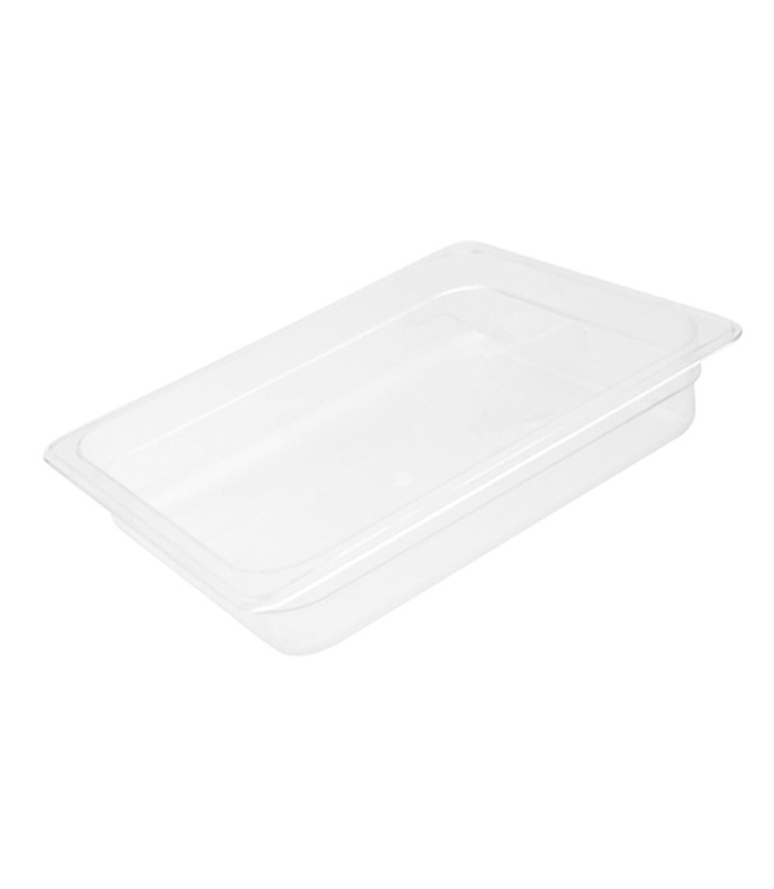 Food Pan Polycarbonate Clear 1/2 x 100mm Deep