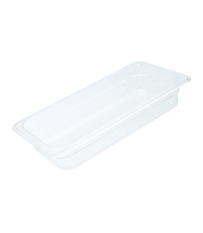 Food Pan Polycarbonate Clear 1/3 x 100mm Deep