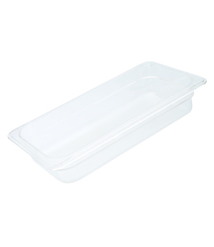 Food Pan Polycarbonate Clear 1/3 x 150mm Deep