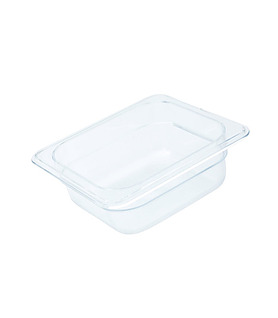 Food Pan Polycarbonate Clear 1/6 x 100mm Deep