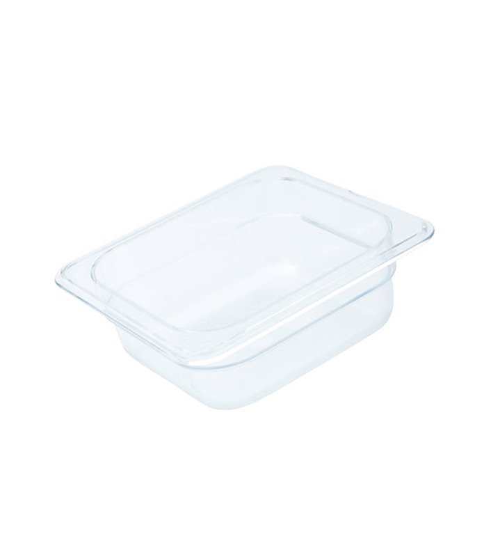 Food Pan Polycarbonate Clear 1/6 x 100mm Deep