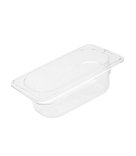 Food Pan Polycarbonate Clear 1/9 x 100mm Deep