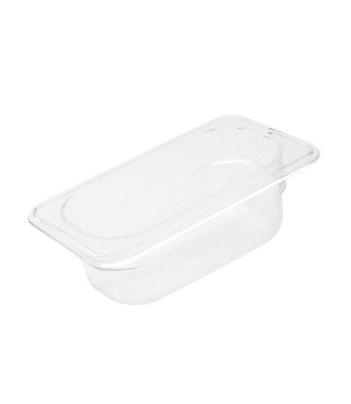 Food Pan Polycarbonate Clear 1/9 x 100mm Deep