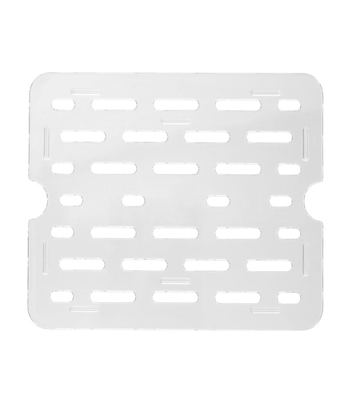 Food Pan Polycarbonate Clear Drain Plate 1/2
