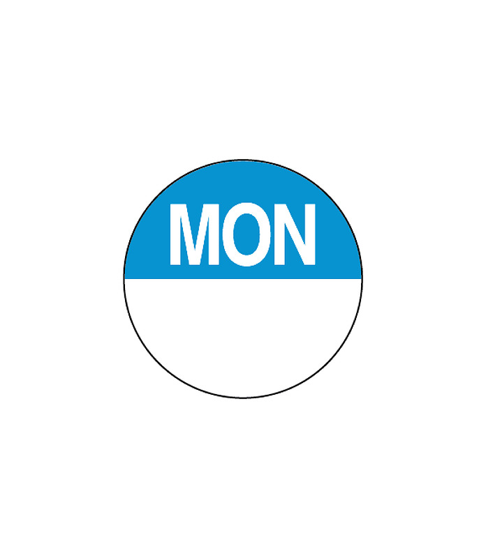 Day Spots Circles Removable Monday 24mm 