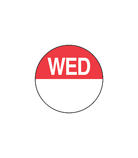 Day Spots Circles Removable Wednesday 24mm 