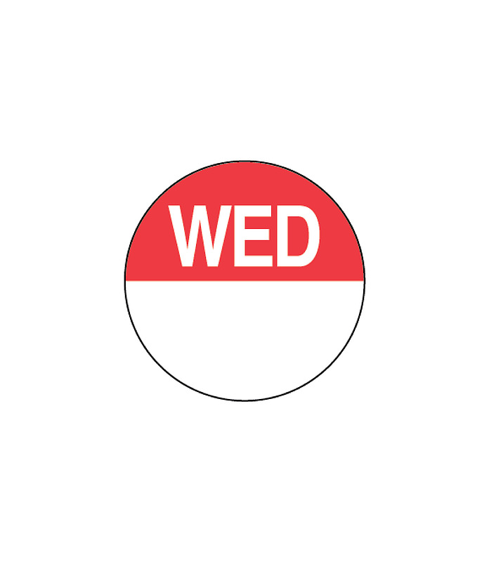 Day Spots Circles Removable Wednesday 24mm 