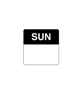 Day Spots Square Removable Sunday 40mm 