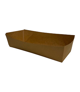 Greentrail PLA Kraft Food Tray Hot Dog 190 x 70 x 50mm