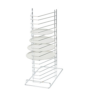 Pizza Plate Rack 18 Slot Chrome 