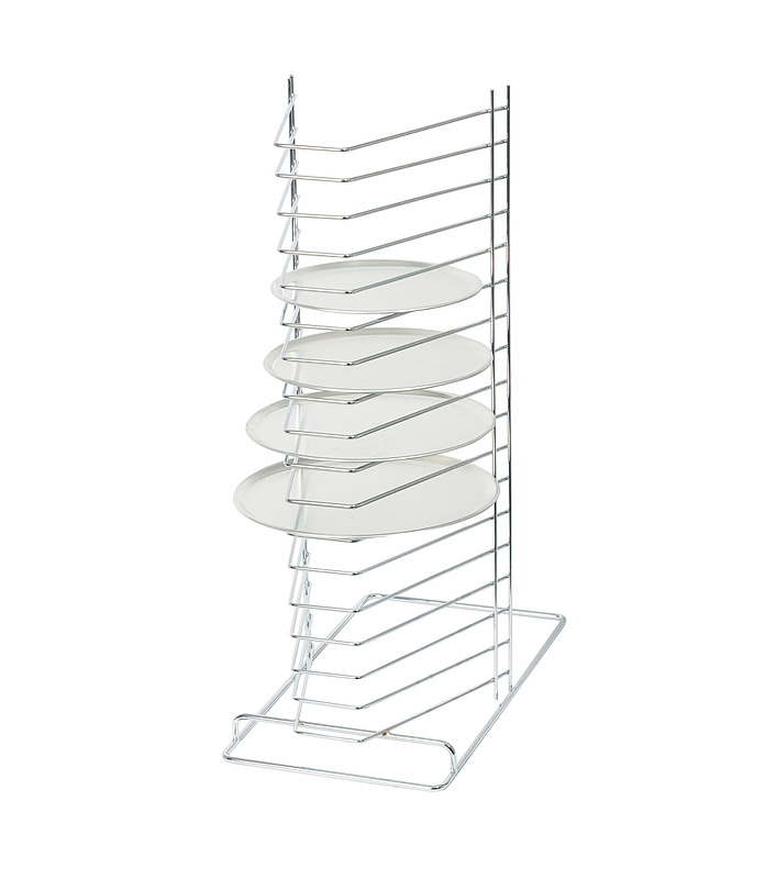 Pizza Plate Rack 18 Slot Chrome 