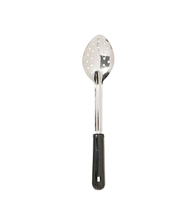 Serving Spoon Perforated Black Handle 330mm