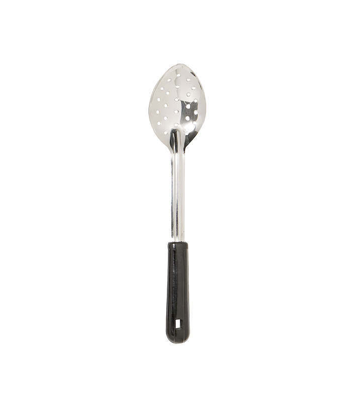 Serving Spoon Perforated Black Handle 330mm