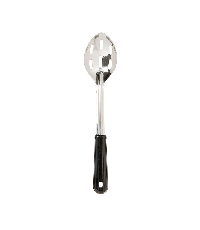 Serving Spoon Slotted Black Handle 330mm