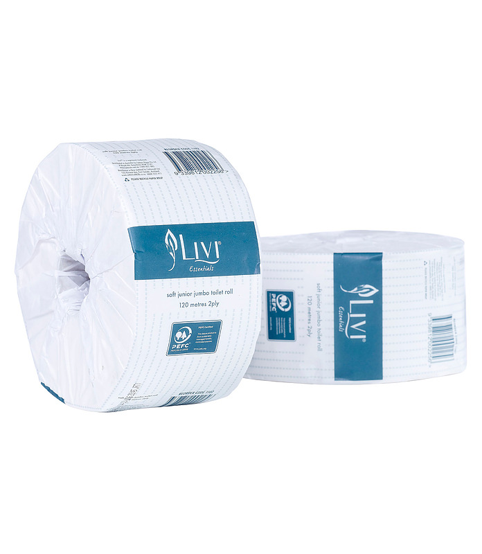 Livi Essentials Mini Jumbo Toilet Roll 2Ply 200 Mtrs 