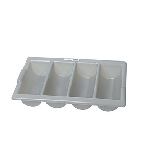 4 Compartment Grey Cutlery Box