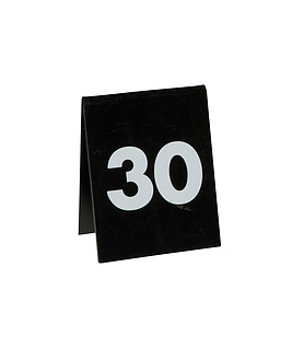 Table Number A-Frame White on Black Set 11-20