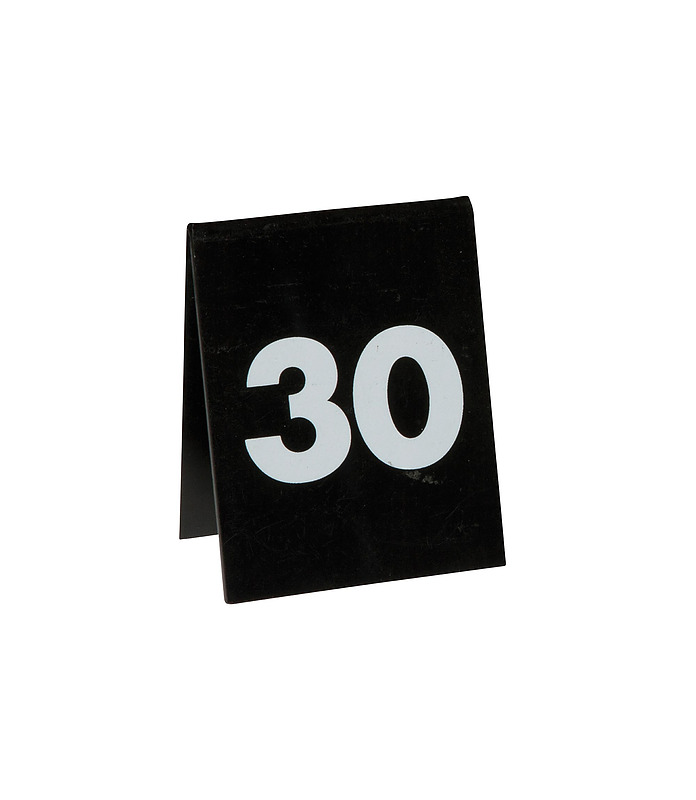 Table Number A-Frame White on Black Set 11-20