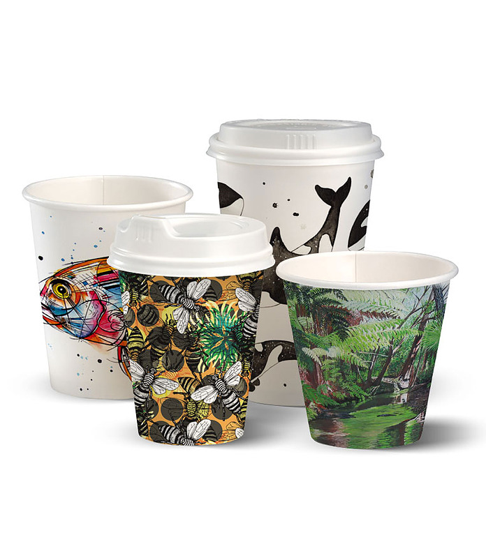 BioPak Coffee Cup Single Wall Art Series 12oz 