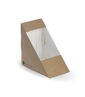 Biopak Sandwich Wedge Wrap Kraft 