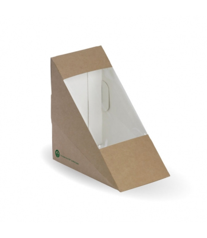 Biopak Sandwich Wedge Wrap Kraft 