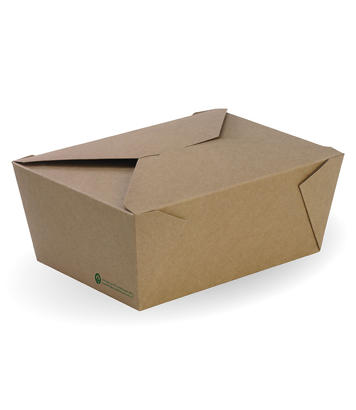 BioBoard Lunch Box Kraft Extra Large 197 x 140 x 90mm