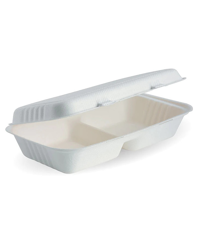 BioCane Clamshell 2 Compartment White 279 x 152 x 76mm
