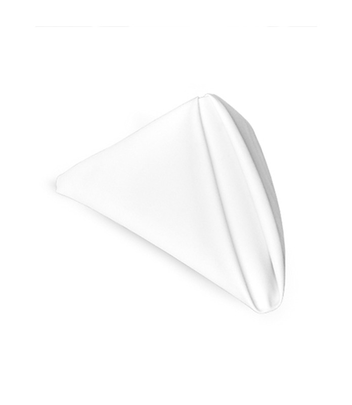 Napkin Linen White 100% Poly 50 x 50cm 