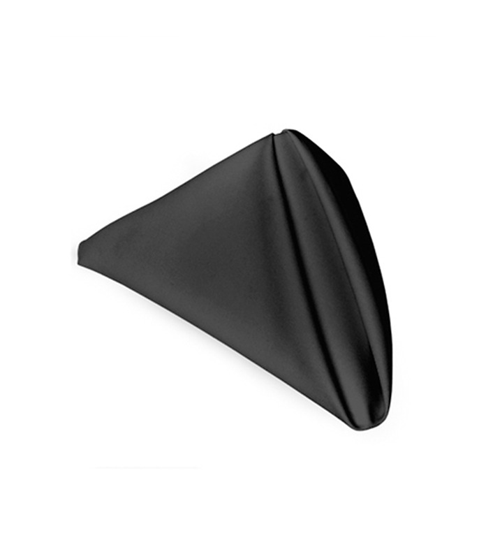 Napkin Linen Black 100% Poly 50 x 50cm 