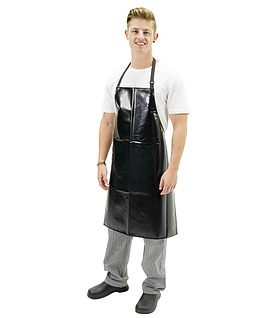 Apron Bib PVC Black 70 x 86cm