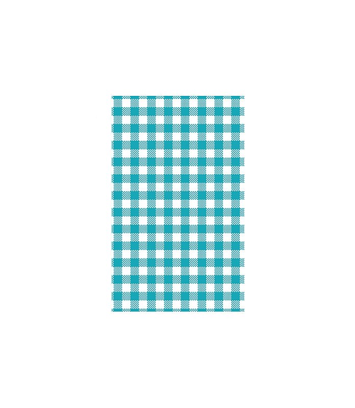 Greaseproof Moda Gingham Teal 190 x 310mm (200)