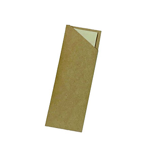 BetaEco Cutlery Kraft Pouch With Kraft Napkin 73 x 250mm 