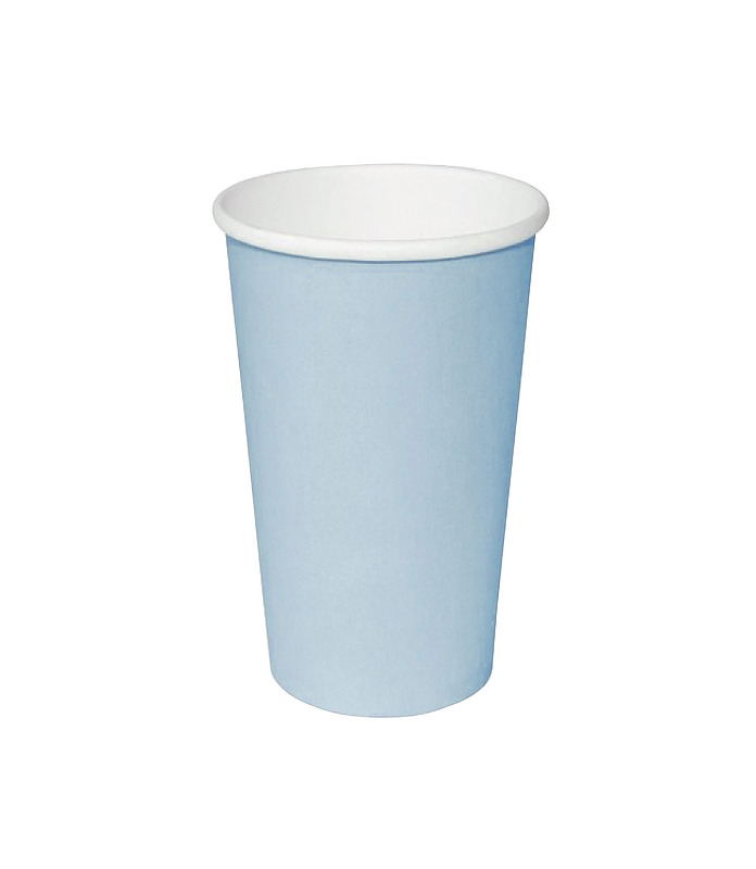 Coffee Cup Compostable Single Wall Baby Blue 16oz 