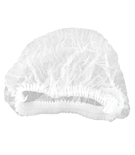 Hair Net Crimped White 