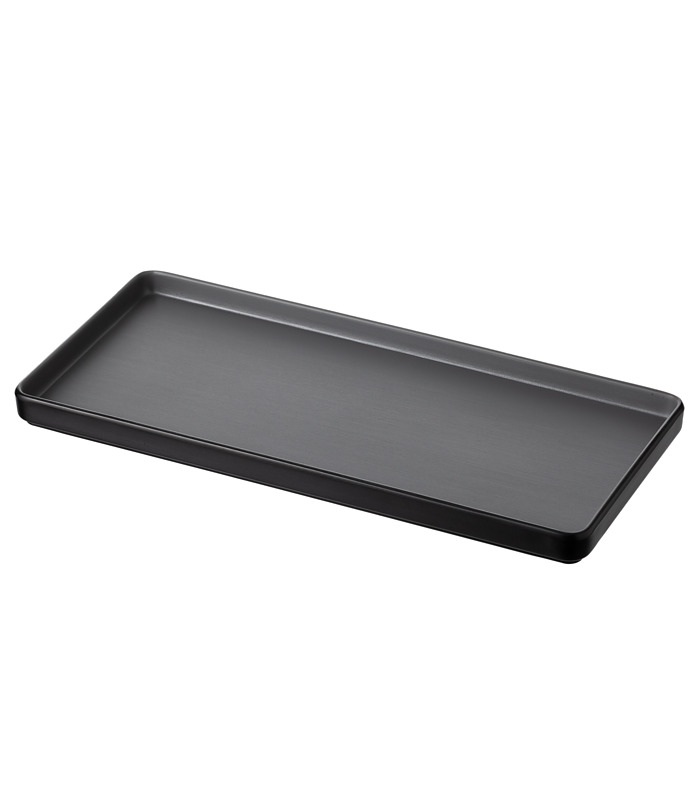 Coucou Melamine Rectangular Plate Grey and Black 325 x 150mm