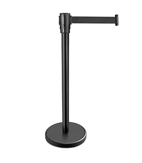 Barrier Stand Black with Black Retractable Belt