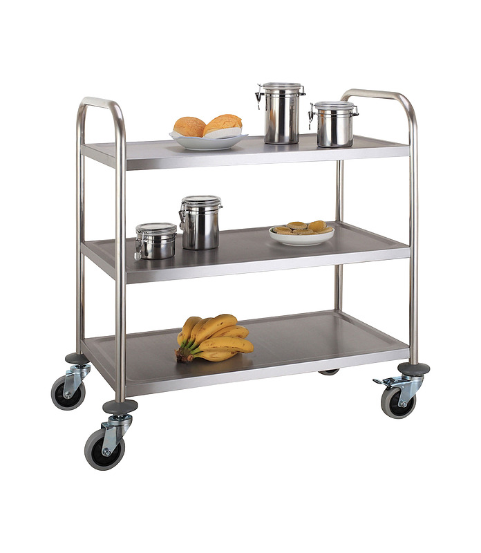 Trolley 3 Tier Stainless Steel 