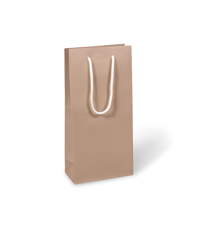 Paper Bag Double Bottle Rope Handle Kraft 350 x 170 x 90mm