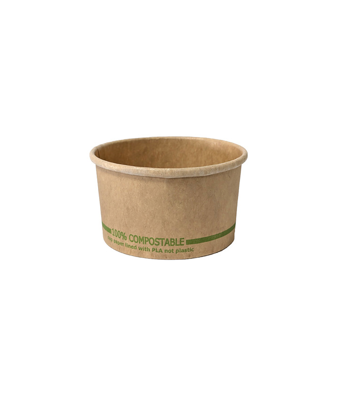 ECO-GO Squat Paper Sauce Cup PLA Kraft 120ml 