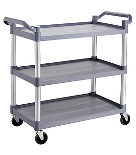 Polycarbonate 3 Tier Food Service Trolley