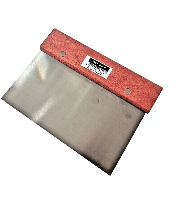 Dough Scraper Stainless Steel Wood Handle 150 x 75mm (12) Dough Scraper Stainless Steel Wood Handle 150 x 75mm (12)