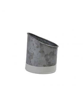 Coney Island Galvanised Slant Pot 105 x 115mm (4)