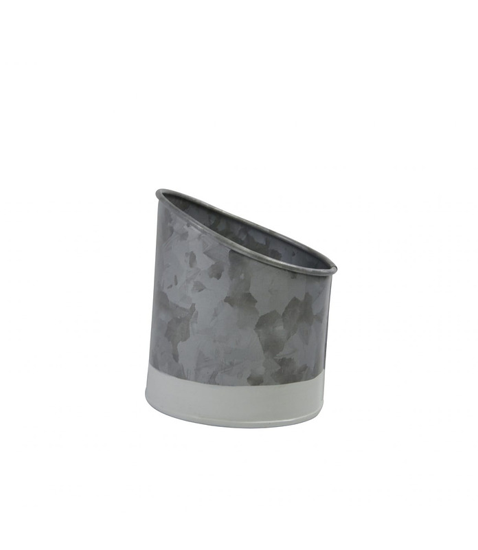 Coney Island Galvanised Slant Pot 105 x 115mm (4) Coney Island Galvanised Slant Pot 105 x 115mm (4)