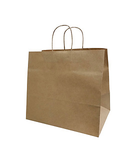 Paper Bag Economy Medium 100% Recycled Kraft 305 x 305 x 170mm Gusset (250)