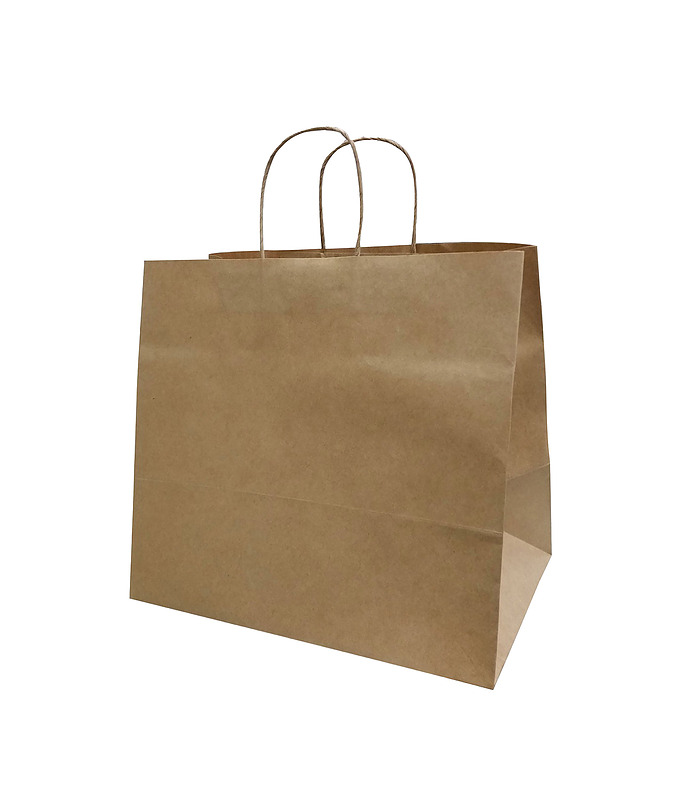 Paper Bag Economy Medium 100% Recycled Kraft 305 x 305 x 170mm Gusset (250)