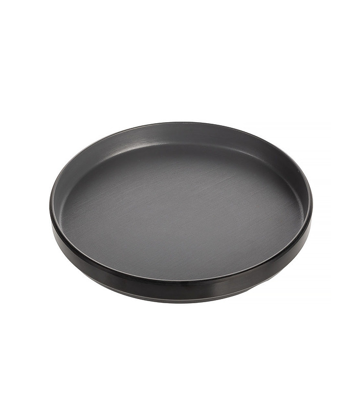 Coucou Melamine Round Edge Plate Grey and Black 200mm