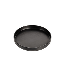 Coucou Melamine Round Edge Plate Black 200mm
