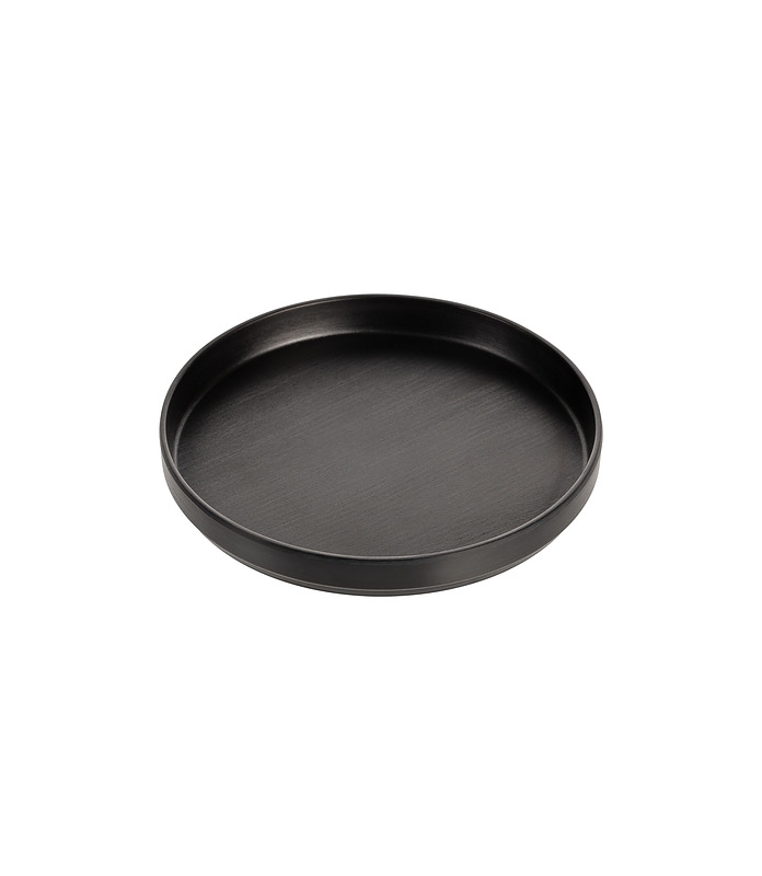 Coucou Melamine Round Edge Plate Black 200mm