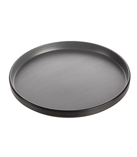 Coucou Melamine Round Edge Plate Grey and Black 270mm